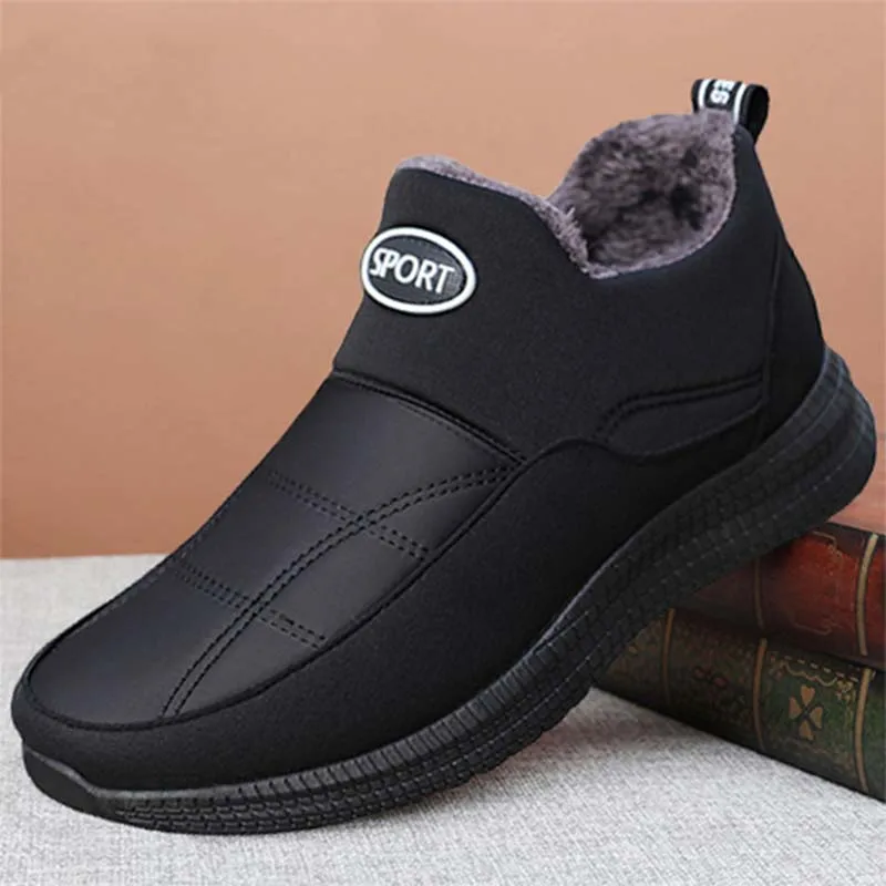 

Men Winter Safety Shoes Warm Winter Boots Men Fashion Men Boots Male Working Shoes Mans Winter Sneakers Plush Furry Footwear