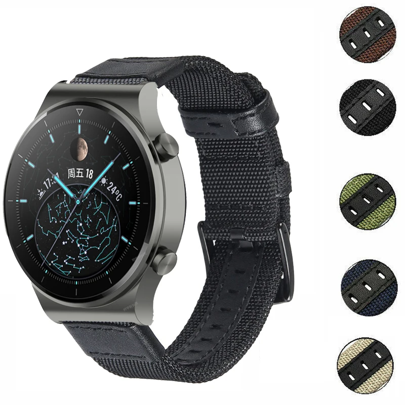 Ремешок нейлоновый кожаный для Huawei Watch GT 2 Pro, спортивный браслет для смарт-часов Huawei GT 2E/GT 2 46 мм, Honor Magic, 22 мм
Ремешок нейлоновый кожаный для Huawei Watch GT 2 Pro, спортивный браслет для смарт-часов Huawei GT 2E/GT 2 46 мм, Honor Magic, 22 мм