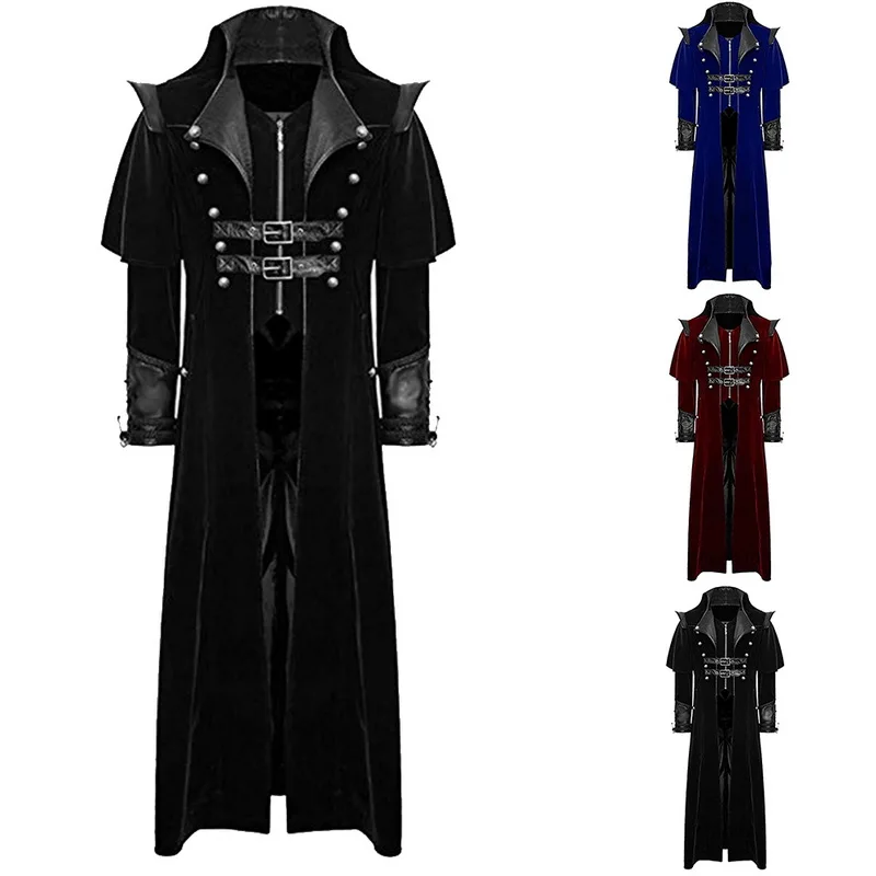 Nice Pop Design Men Retro Gothic Coat Tailcoat Retro Steampunk Long Coats Men Royal Style Vampire Cosplay Costume
Nice Pop Design Men Retro Gothic Coat Tailcoat Retro Steampunk Long Coats Men Royal Style Vampire Cosplay Costume