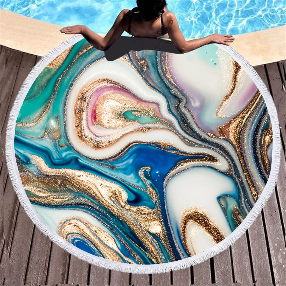 Beach Towels for Adult Pool Towell Colorful Glitter Round Golden Green Marble Ripple Rock Stone with Tassel Luxury Bath Towels
Beach Towels for Adult Pool Towell Colorful Glitter Round Golden Green Marble Ripple Rock Stone with Tassel Luxury Bath Towels
