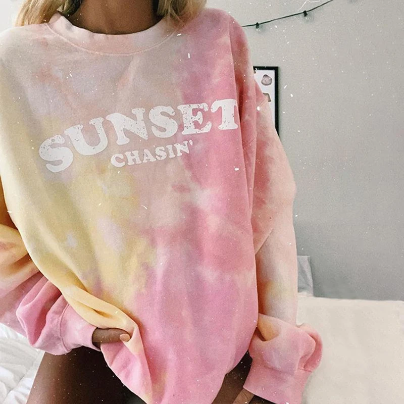 female hip hop loose sweatshirts fashion tie-dye print casual letter pullover tops oversize clothes for ladies autumn outfits
female hip hop loose sweatshirts fashion tie-dye print casual letter pullover tops oversize clothes for ladies autumn outfits