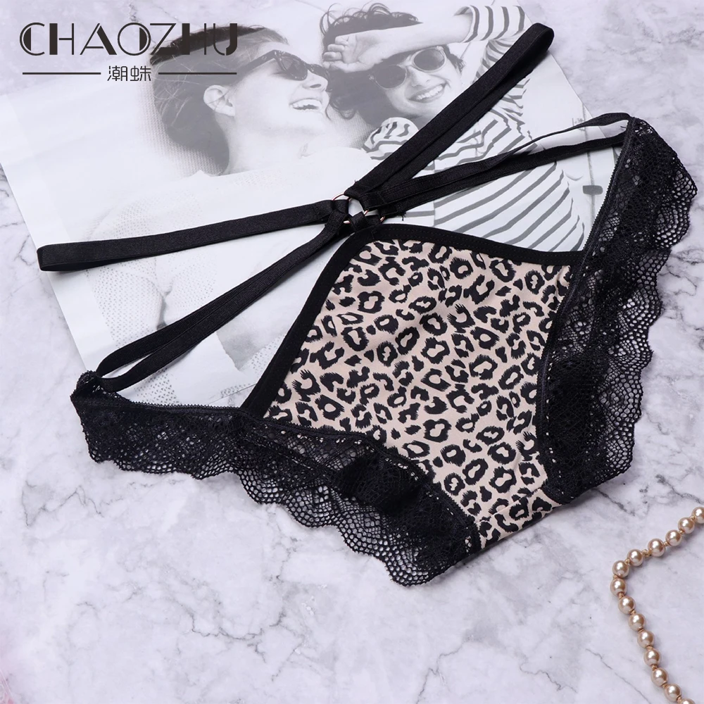 CHAOZHU Lace Edge Thongs Sexy Women's Lingerie Hollow Out Thin String Side Leopard Cozy Low Waist Fashionable Ladies Panties
CHAOZHU Lace Edge Thongs Sexy Women's Lingerie Hollow Out Thin String Side Leopard Cozy Low Waist Fashionable Ladies Panties