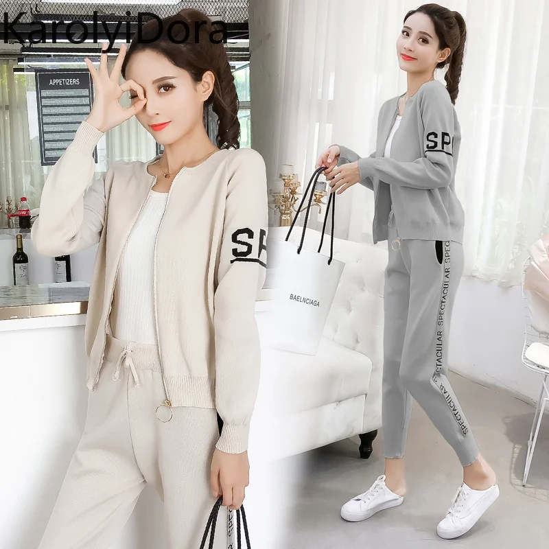 Women's suit 2020 Spring and autumn new fashion knit sweater sports suit women's cardigan thin casual pants 2 piece set women
Women's suit 2020 Spring and autumn new fashion knit sweater sports suit women's cardigan thin casual pants 2 piece set women