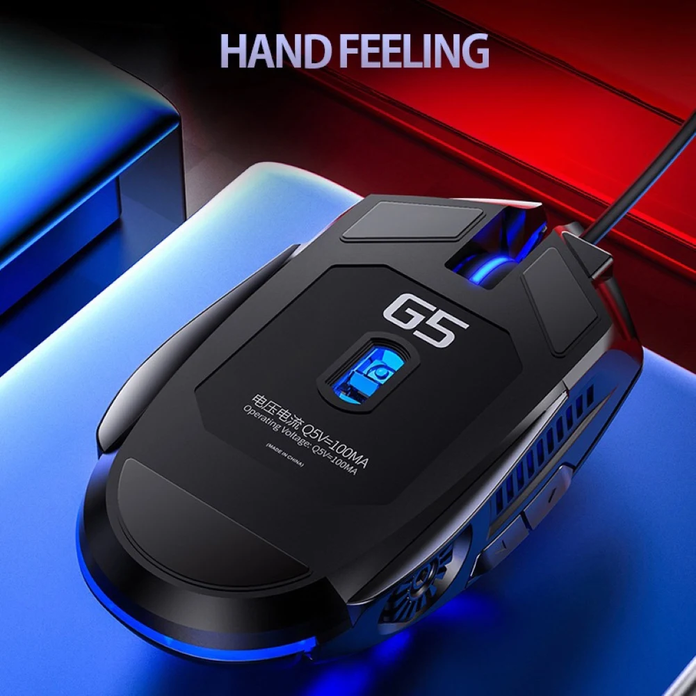 G5 Silent Wired Mouse Six-button Colorful Luminous Gaming Gaming Mechanical Mouse RGB For PUBG Computer Laptop
G5 Silent Wired Mouse Six-button Colorful Luminous Gaming Gaming Mechanical Mouse RGB For PUBG Computer Laptop
