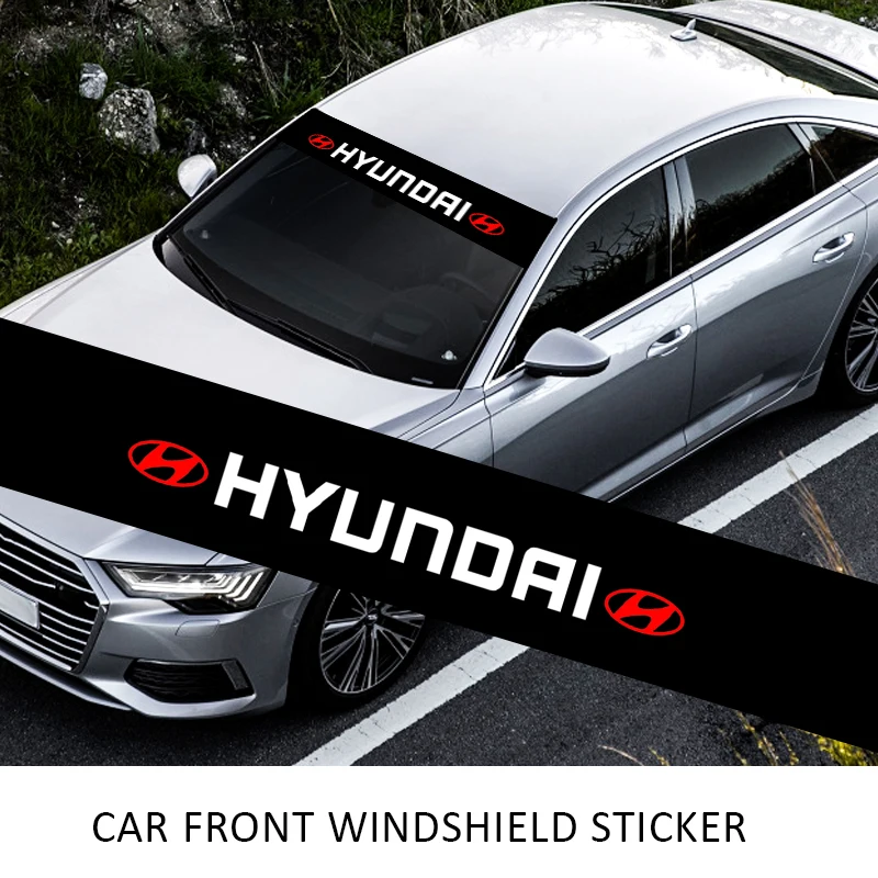 

Car Logo Front Rear Window Sticker Waterproof Sunshade Windshield Decal Accessories For Hyundai Tucson I30 I20 IX20 IX30 Elantra