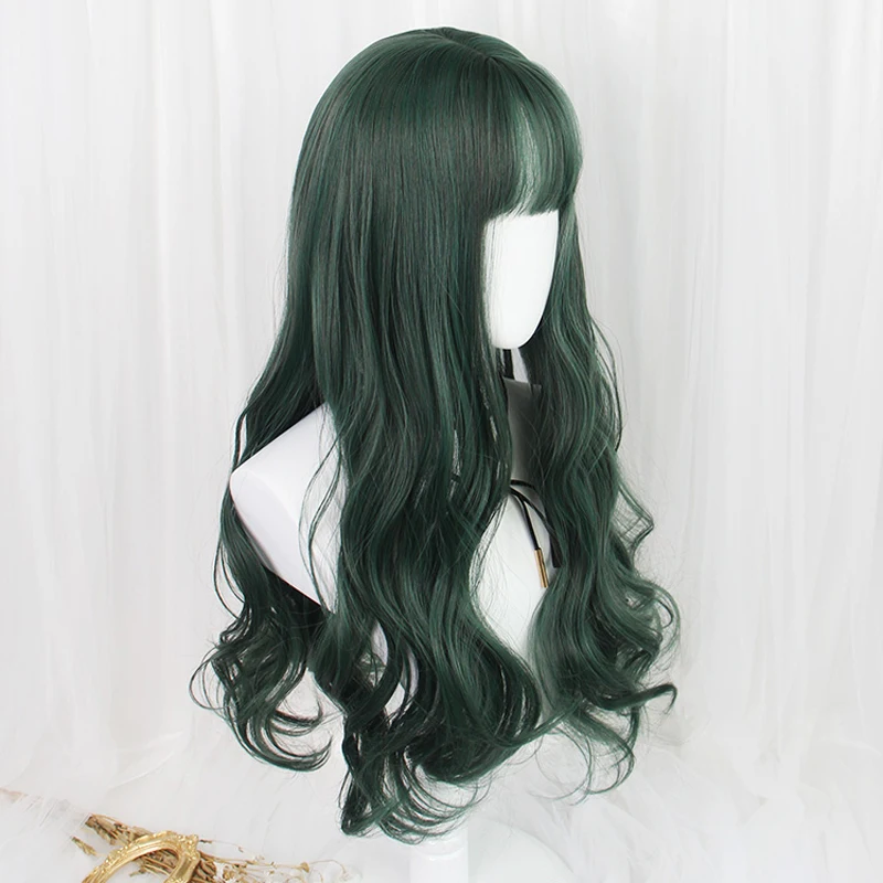 Forest Dark Green Lolita Headwear Harajuku Sweet Long Curly Body Wave Adult headwear Fringe Bangs Daily Kawaii Girls
Forest Dark Green Lolita Headwear Harajuku Sweet Long Curly Body Wave Adult headwear Fringe Bangs Daily Kawaii Girls