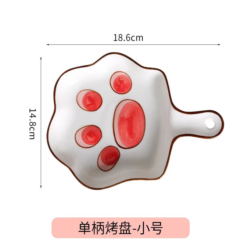 Personality European-style ceramic single-handle baking tray Japanese tableware plate creative dish home oven cute
Personality European-style ceramic single-handle baking tray Japanese tableware plate creative dish home oven cute