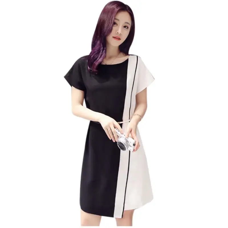 Ins Stitching Dress Women Summer Clothes Office Lady Retro Female Korean Short-sleeve O-Neck Harajuku Dresses For Women 2020
Ins Stitching Dress Women Summer Clothes Office Lady Retro Female Korean Short-sleeve O-Neck Harajuku Dresses For Women 2020