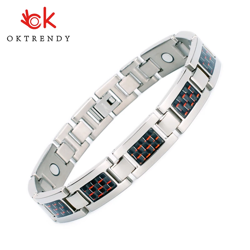 Магнитный браслет Oktrendy с отрицательными ионами мужские терапевтические