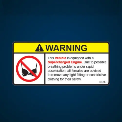 Funny Car Stickers Vehicle Supercharged Engine Warning No Bra Self Adhesive Sticker DecalMotorcycle Decals
Funny Car Stickers Vehicle Supercharged Engine Warning No Bra Self Adhesive Sticker DecalMotorcycle Decals