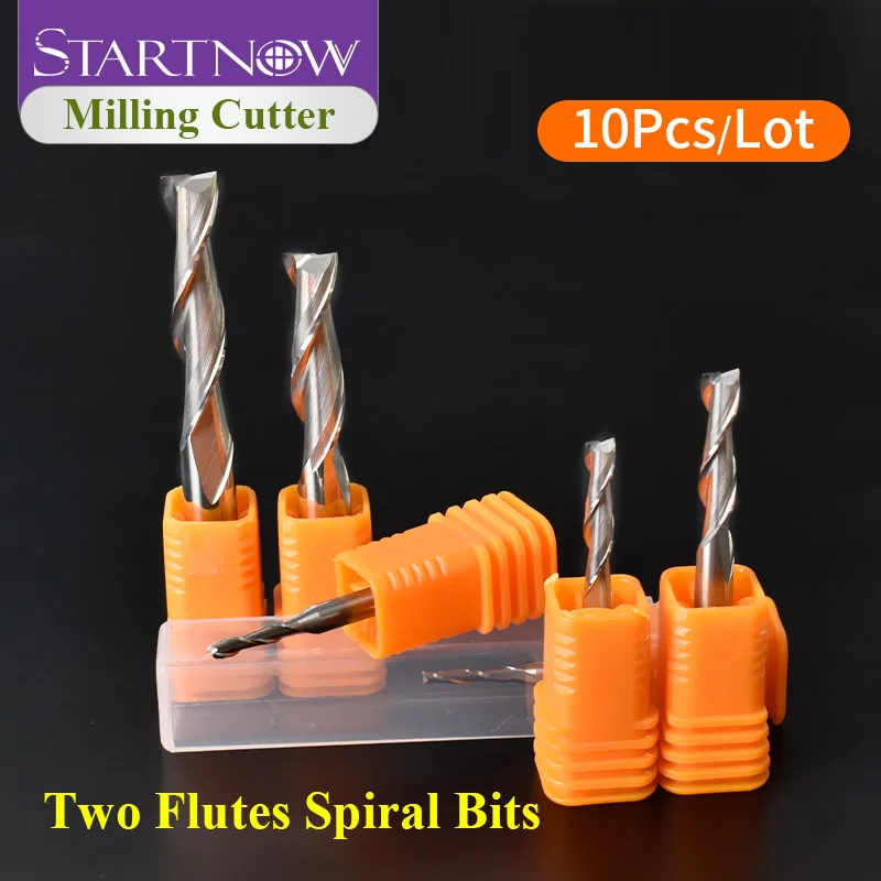 Startnow 10PCS/Lot Double Flute Spiral Bit End Mill For Acrylic PVC Hardwood CNC Tool Router Engraving Bits Upcut Milling Cutter
Startnow 10PCS/Lot Double Flute Spiral Bit End Mill For Acrylic PVC Hardwood CNC Tool Router Engraving Bits Upcut Milling Cutter