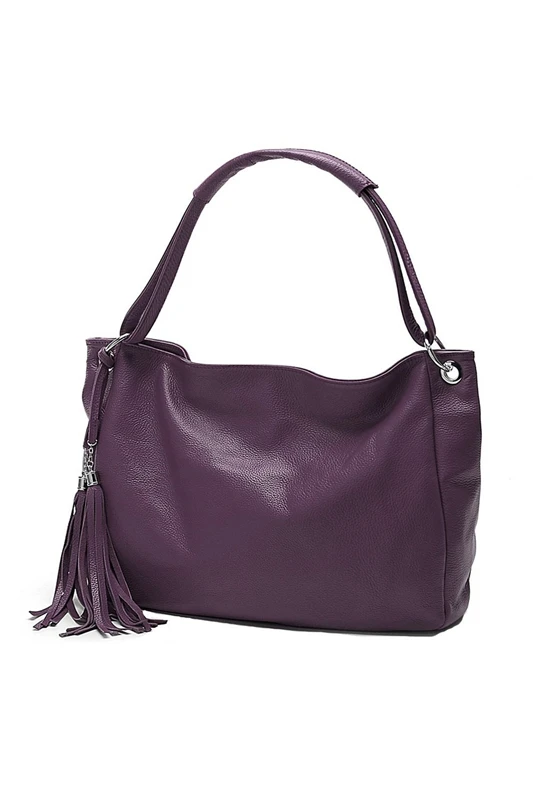 Women Handbag PU Leather Zipper Closure Tassel Crossbody Shoulder Bag Purple | Багаж и сумки