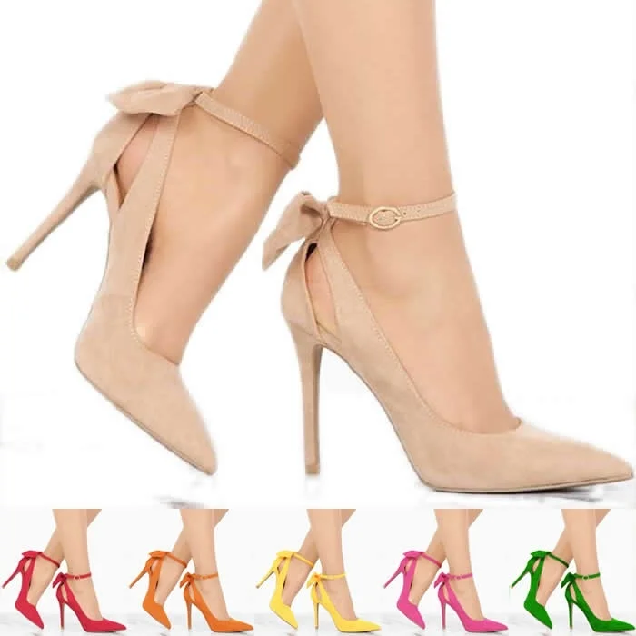 LOSLANDIFEN Women's Pumps Pointed Toe Bowknot 11cm Thin Heels Sexy Ankle Strap High Women Shoes Female Wedding Stilettos
LOSLANDIFEN Women's Pumps Pointed Toe Bowknot 11cm Thin Heels Sexy Ankle Strap High Women Shoes Female Wedding Stilettos