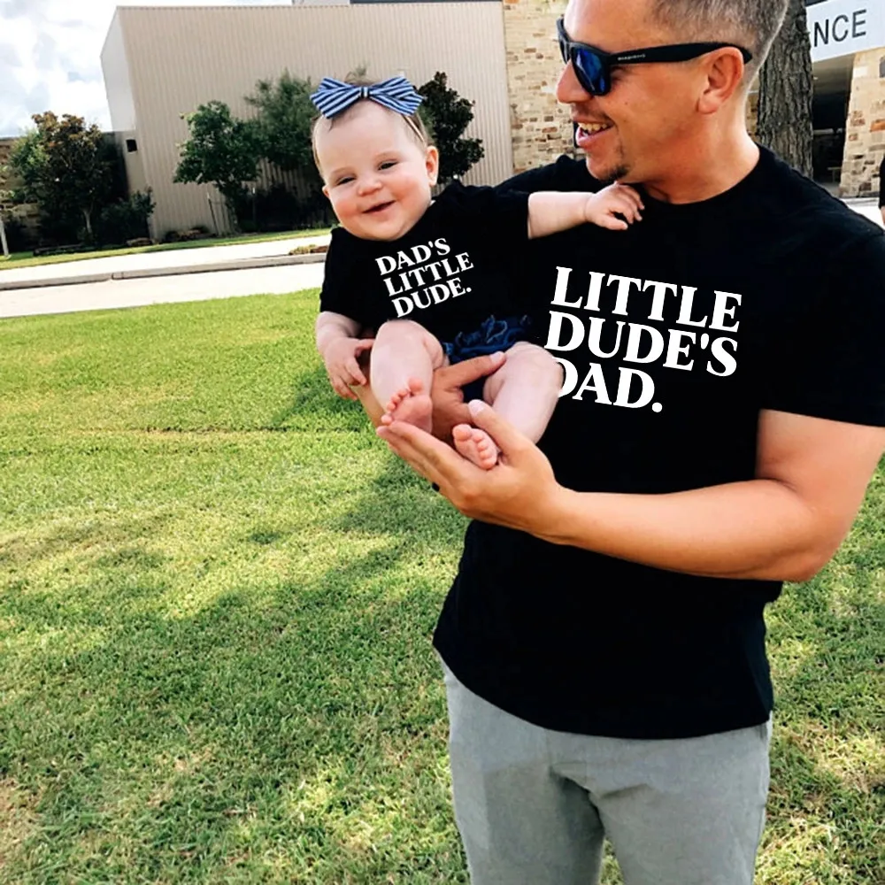 Dad's Little Dude Little Dude's Dad Printed Family Matching Outfits Cotton Daddy and Me T-shirt Baby Bodysuit Father's Day Gifts
Dad's Little Dude Little Dude's Dad Printed Family Matching Outfits Cotton Daddy and Me T-shirt Baby Bodysuit Father's Day Gifts