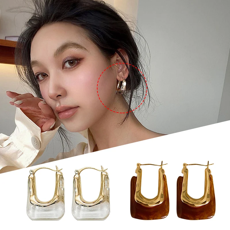 New Women's Fashion Transparent Resin Earrings Geometric Irregular Metal Acrylic Earrings Party Jewelry
New Women's Fashion Transparent Resin Earrings Geometric Irregular Metal Acrylic Earrings Party Jewelry