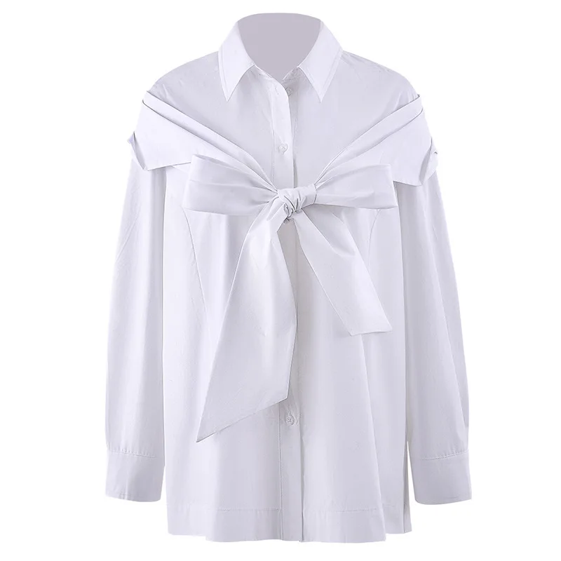 White Blouse Women 2021 Spring New Fashion Solid Color Shirt Bow Autumn and Winter Blouse Tide Long Sleeve Crop Top
White Blouse Women 2021 Spring New Fashion Solid Color Shirt Bow Autumn and Winter Blouse Tide Long Sleeve Crop Top