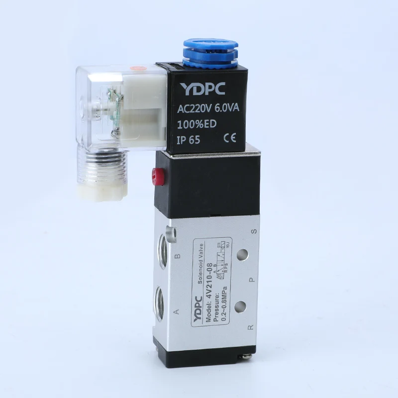 Пневматический электромагнитный клапан 4V220-08 AC220V цилиндр регулирующий 2 Позиция 5