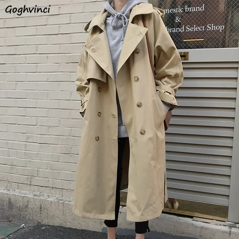 Women Trench Autumn Spring New Fashion Loose Overcoats Single Button Kahki Solid Korean Style Simple Warm Adjustable Waist Tops
Women Trench Autumn Spring New Fashion Loose Overcoats Single Button Kahki Solid Korean Style Simple Warm Adjustable Waist Tops