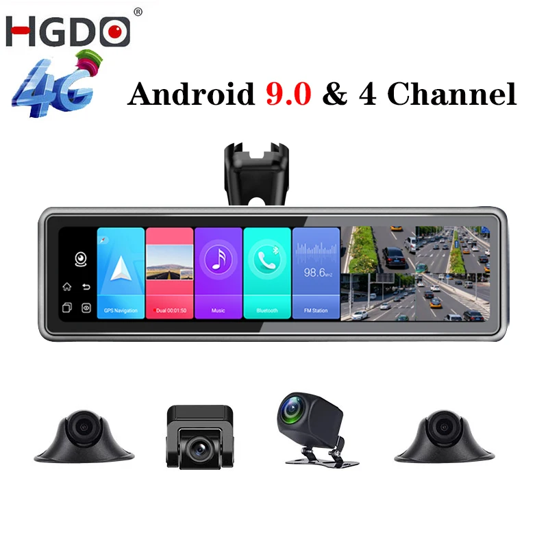 Зеркало заднего вида с видеорегистратором HGDO 4G Android 9 0 GPS | Автомобили и мотоциклы