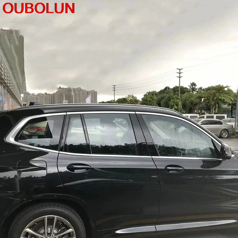 OUBOLUN для BMW X3 G01 2018 2019 оконная средняя полоса крышка отделочная рамка украшение