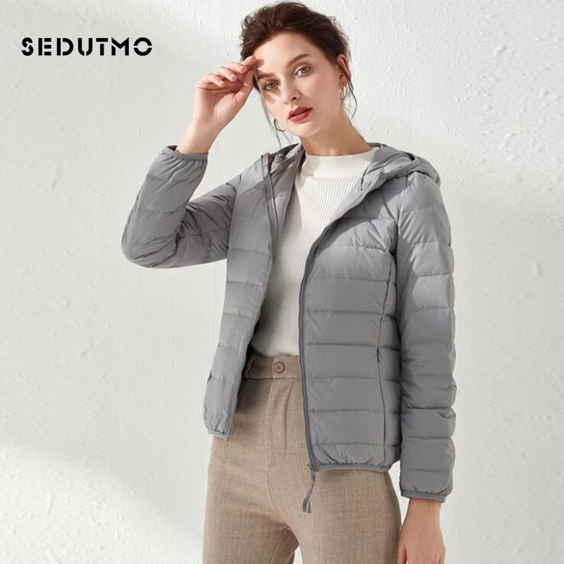 SEDUTMO Winter Down Jacket Womens Ultra Light Hooded Duck Down Coat Autumn Short Thin Slim Puffer Jacket ED1038
SEDUTMO Winter Down Jacket Womens Ultra Light Hooded Duck Down Coat Autumn Short Thin Slim Puffer Jacket ED1038