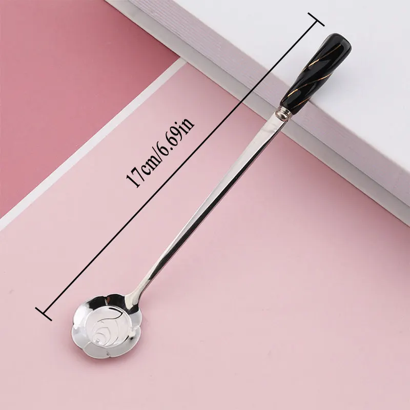 Ice Cream Spoon New Creative Stainless Steel Ceramic Handle Gold-Plated Flower Long Handle Portable Coffee Spoon Drinking Spoon
Ice Cream Spoon New Creative Stainless Steel Ceramic Handle Gold-Plated Flower Long Handle Portable Coffee Spoon Drinking Spoon