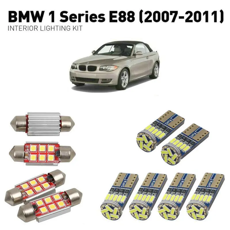 Led interior lights For BMW 1 series e88 2007-2011 11pc Led Lights For Cars lighting kit automotive bulbs Canbus Error Free
Led interior lights For BMW 1 series e88 2007-2011 11pc Led Lights For Cars lighting kit automotive bulbs Canbus Error Free