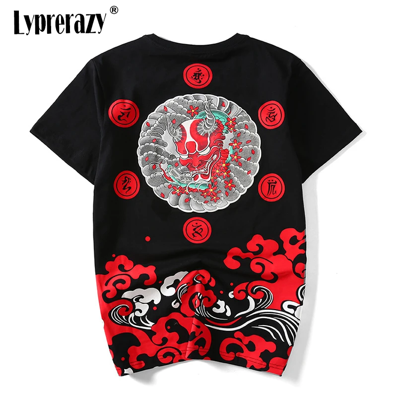 Lyprerazy японская серия укиё e Принт футболки уличная Harajuku Повседневное в стиле хип