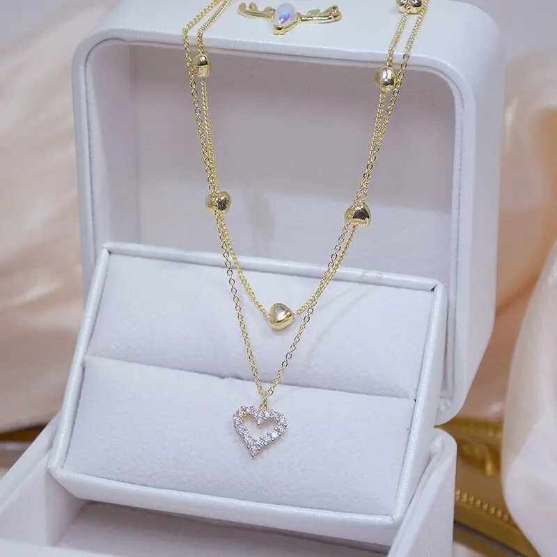 Fashion Heart Crystal Pearl Pendant Necklace Statement Clavicle Pearl Chain Layered Necklace Trend Butterfly Collar Jewelry
Fashion Heart Crystal Pearl Pendant Necklace Statement Clavicle Pearl Chain Layered Necklace Trend Butterfly Collar Jewelry