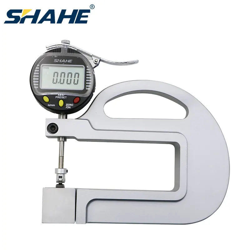 SHAHE 0.001mm 10mm digital thickness gauge with roller insert metal thickness measurement leather film thickness measurement
SHAHE 0.001mm 10mm digital thickness gauge with roller insert metal thickness measurement leather film thickness measurement