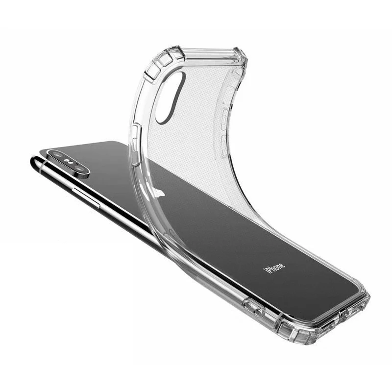 Мягкий ударопрочный чехол из ТПУ для iPhone XS XR 7 8 тонкий прозрачный MAX|Бамперы| |
