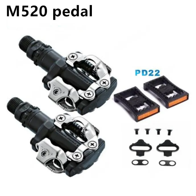 PD M520 педаль SPD горный велосипед самоблокирующийся Clipless педали с набойками PD22