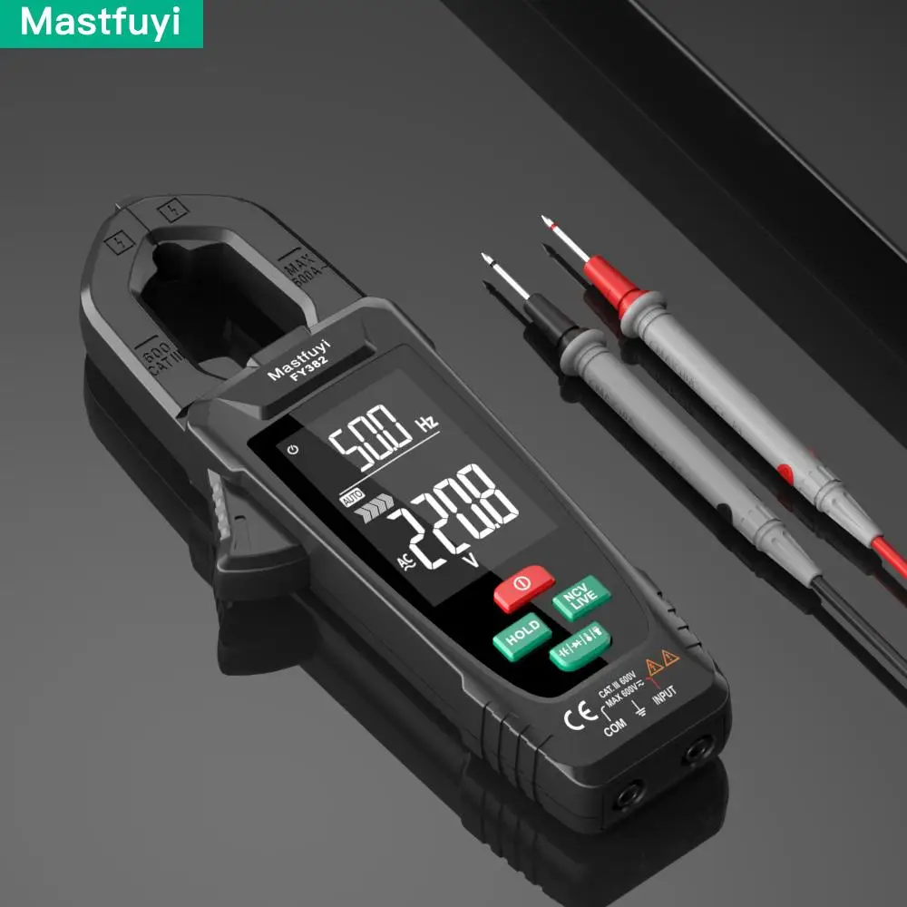 Цифровой мультиметр-зажим Mastfuyi FY382, 9999 отсчетов, True RMS, автоматический диапазон, умный тестер емкости и напряжения переменного тока
Цифровой мультиметр-зажим Mastfuyi FY382, 9999 отсчетов, True RMS, автоматический диапазон, умный тестер емкости и напряжения переменного тока