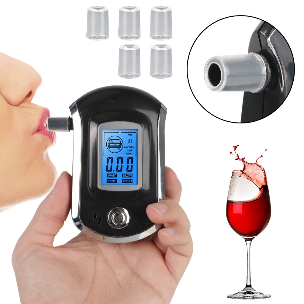 LCD Screen Mini Digital Breath Alcohol Tester Professional Breath Drunk Driving Analyzer Manual AT6000
LCD Screen Mini Digital Breath Alcohol Tester Professional Breath Drunk Driving Analyzer Manual AT6000