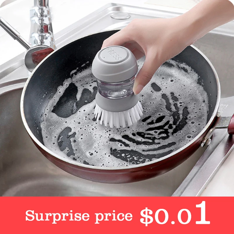 Cleaning Brushes Dish Washing Tool Soap Dispenser Refillable Pans Cups Bread Bowl Scrubber Household Kitchen Cleaning Gadgets
Cleaning Brushes Dish Washing Tool Soap Dispenser Refillable Pans Cups Bread Bowl Scrubber Household Kitchen Cleaning Gadgets