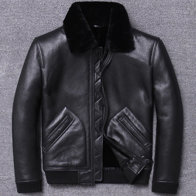 2020 Winter Genuine Leather Jacket Men Sheep Shearling Coat for Men Real Wool Fur Lining Motorcycle Este Cuir Homme U804 KJ3196
2020 Winter Genuine Leather Jacket Men Sheep Shearling Coat for Men Real Wool Fur Lining Motorcycle Este Cuir Homme U804 KJ3196