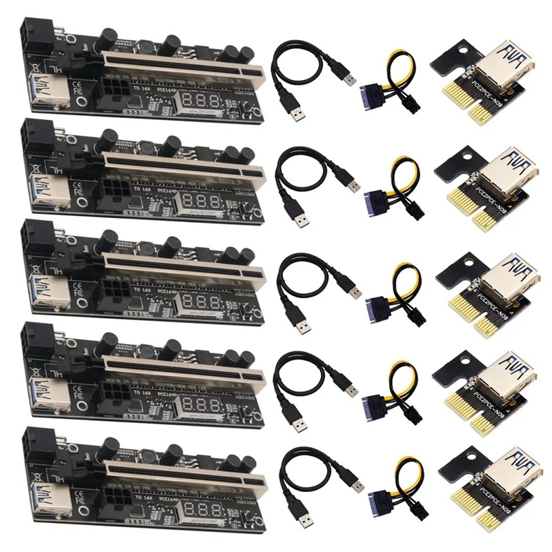 PCIE Riser 1X to 16X Graphic Extension with Temperature Sensor for Bitcoin GPU Mining Powered Riser Adapter Card
PCIE Riser 1X to 16X Graphic Extension with Temperature Sensor for Bitcoin GPU Mining Powered Riser Adapter Card
