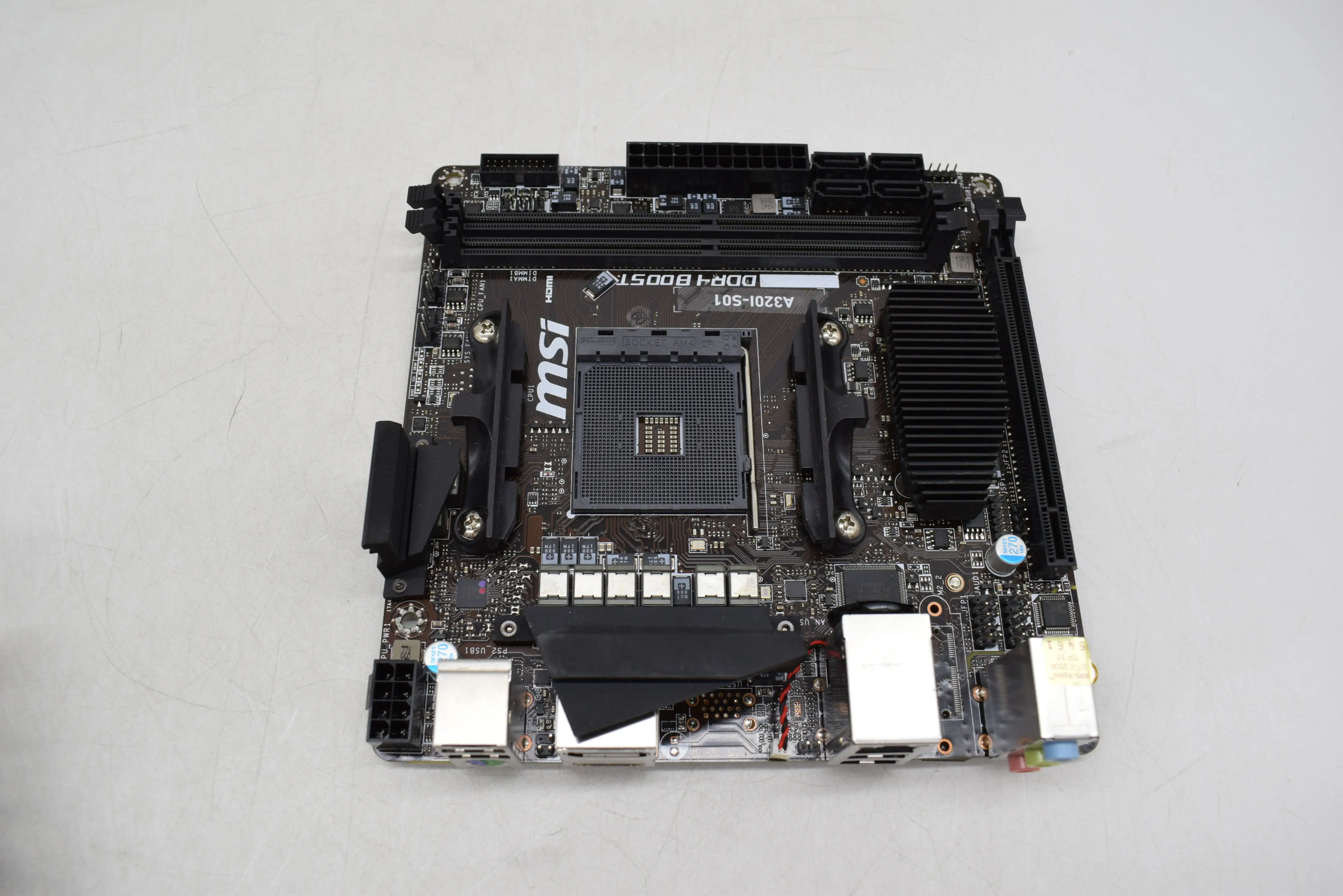 MSI A320i S01 системная плата AMD RYZEN AM4 A320 DDR4 32 ГБ карта PCI Express DisplayPort/HDMI/USB мини ITX