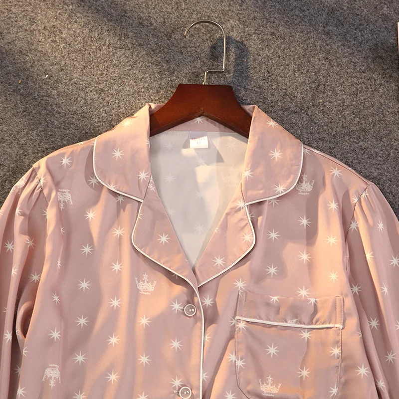 Lisacmvpnel Women's Summer Two-piece Suit Pajamas Ice Silk Satin Thin Outwear Print Lace Pyjamas 
Lisacmvpnel Women's Summer Two-piece Suit Pajamas Ice Silk Satin Thin Outwear Print Lace Pyjamas