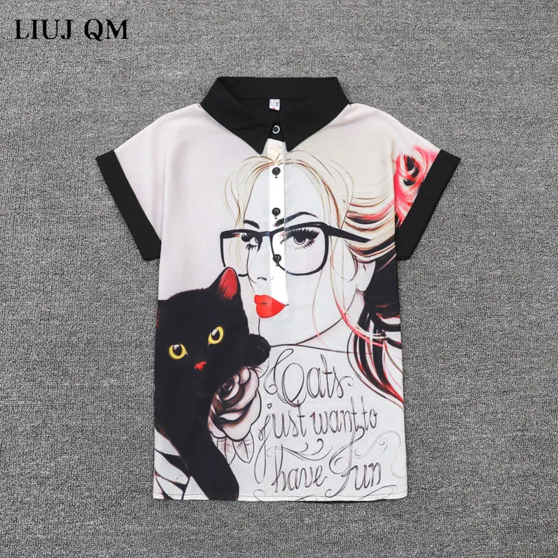 2020 Summer Two Piece Set Women Print Chiffon Blouse Shirt Women Tops + Shorts Set Women 2 Piece Set Tracksuit Women With Belt
2020 Summer Two Piece Set Women Print Chiffon Blouse Shirt Women Tops + Shorts Set Women 2 Piece Set Tracksuit Women With Belt