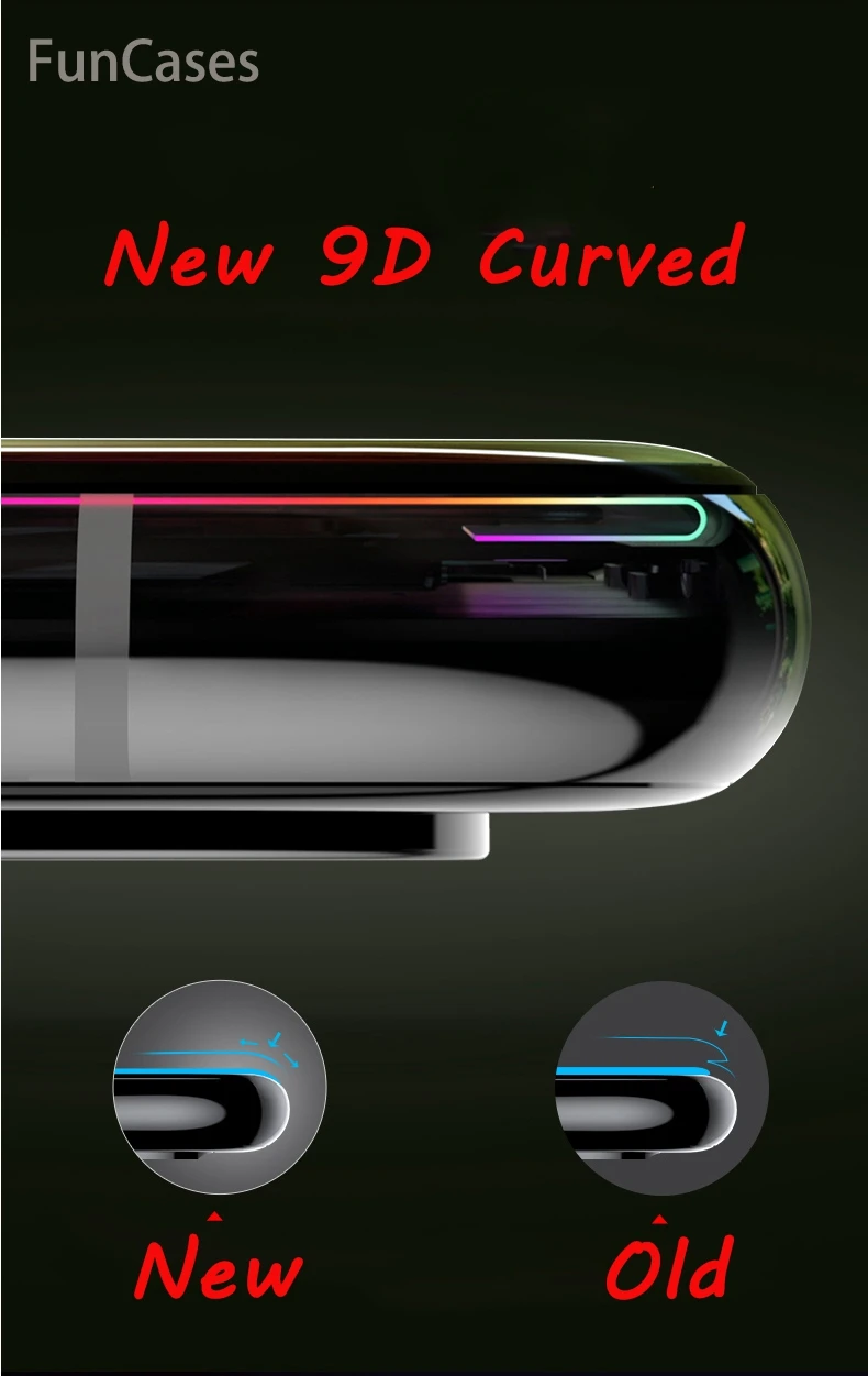Закаленное стекло 9D с полным покрытием для iPhone X XS XR MAX защитная пленка экрана Sklo