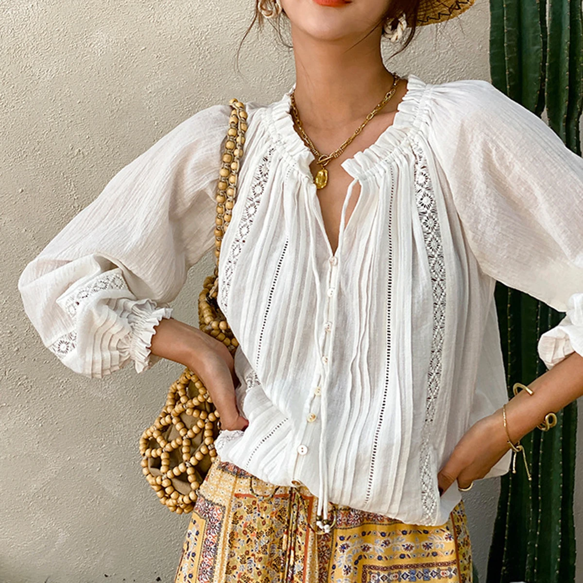 Jastie 2021 Spring Summer Blouse Shirts Women Long Sleeve Boho White Loose Blouses Shirt Women's Clothing Beach Tops Blusas
Jastie 2021 Spring Summer Blouse Shirts Women Long Sleeve Boho White Loose Blouses Shirt Women's Clothing Beach Tops Blusas