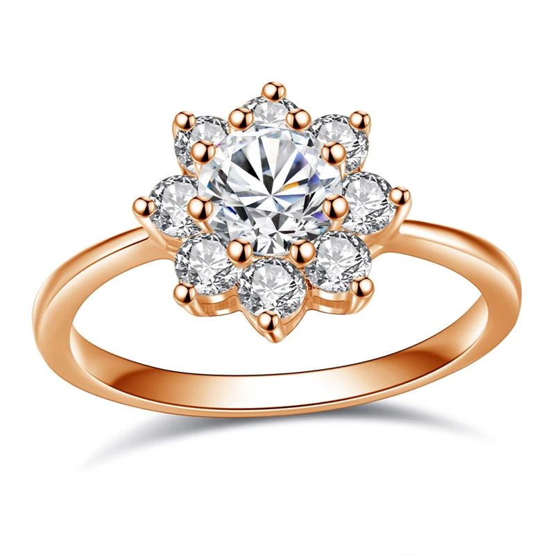Clearance sale New Fashion Wedding Flower Jewelry White Zircon Rose Gold Color Ring Size 6 7 8 9 Christmas Gifts Elegant Gift 
Clearance sale New Fashion Wedding Flower Jewelry White Zircon Rose Gold Color Ring Size 6 7 8 9 Christmas Gifts Elegant Gift