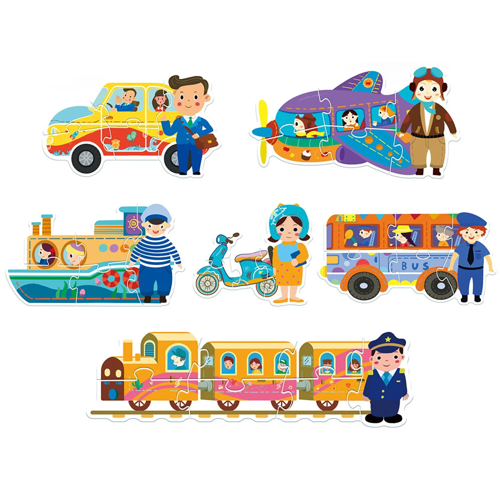 HIINST 31pcs Children's Transportation Paper Jigsaw Puzzles Toys Kids Early educational Toys Cartoon Model Game
HIINST 31pcs Children's Transportation Paper Jigsaw Puzzles Toys Kids Early educational Toys Cartoon Model Game