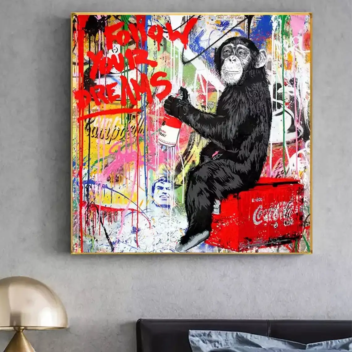 Graffiti Art Animal Funny Monkey Street Painting Canvas Print Pop Art Wall Picture For Living Room Nordic Home Decor Frameless
Graffiti Art Animal Funny Monkey Street Painting Canvas Print Pop Art Wall Picture For Living Room Nordic Home Decor Frameless