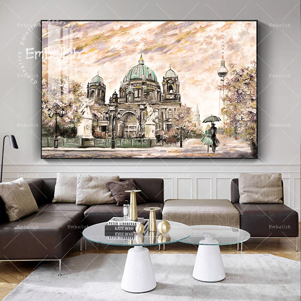 Free Shipping Berlin Street Landscape HD Canvas Oil Painting For Home Decor Modern Wall Art Posters Living Room Picture 
Free Shipping Berlin Street Landscape HD Canvas Oil Painting For Home Decor Modern Wall Art Posters Living Room Picture