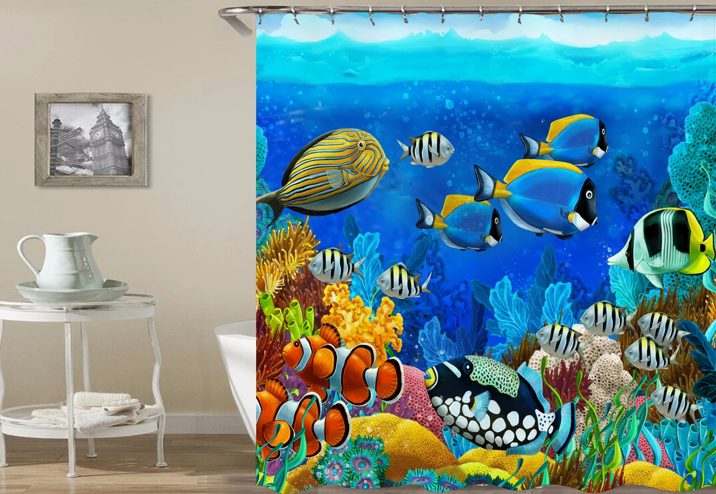 3D New Underwater World Fish Seas And Oceans Fish Shower Curtain Waterproof Bathroom Fabric For Bathtub Decor
3D New Underwater World Fish Seas And Oceans Fish Shower Curtain Waterproof Bathroom Fabric For Bathtub Decor