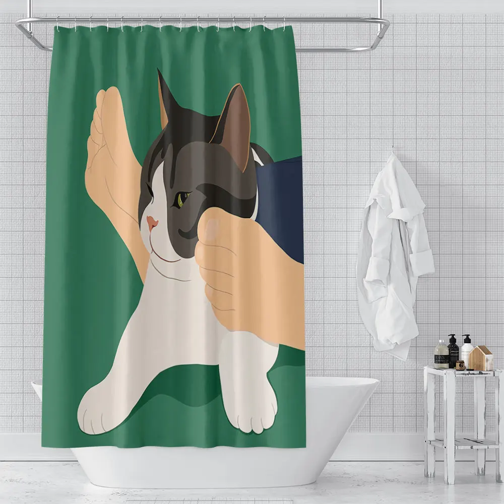 Custom Cute Cartoon Cat Shower Curtains Hooks Bathroom Waterproof Bath Room Home Decor Decoration 3D Print 211201-51
Custom Cute Cartoon Cat Shower Curtains Hooks Bathroom Waterproof Bath Room Home Decor Decoration 3D Print 211201-51
