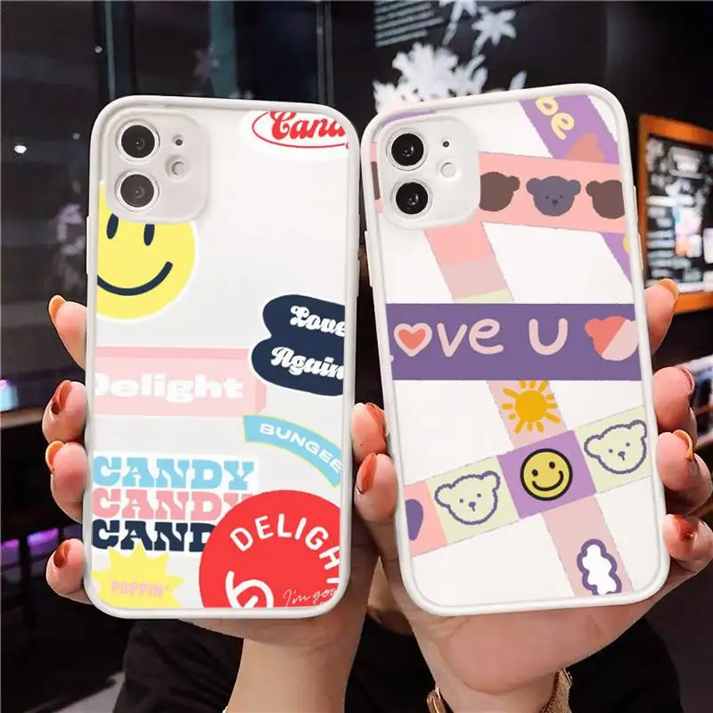 Fashion cartoon cute Phone Cases Matte transparent For White iPhone 12 Mini 11 Pro XR XS Max 7 8 Plus X Back Cover
Fashion cartoon cute Phone Cases Matte transparent For White iPhone 12 Mini 11 Pro XR XS Max 7 8 Plus X Back Cover
