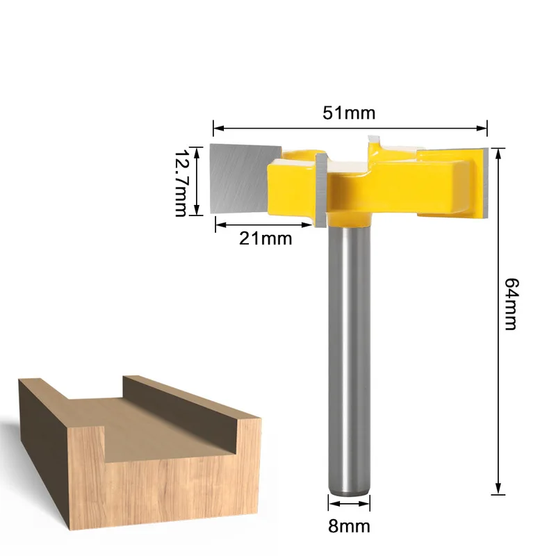 8mm Shank CNC Slab Flattening Router Bit Planing Bit Trimming Machine Type T Milling Cutter Set For Wood Woodwork Cutter
8mm Shank CNC Slab Flattening Router Bit Planing Bit Trimming Machine Type T Milling Cutter Set For Wood Woodwork Cutter